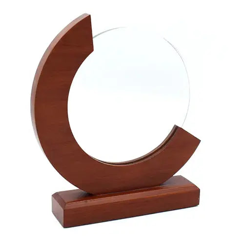 Round Crystal + Wood Award - simple